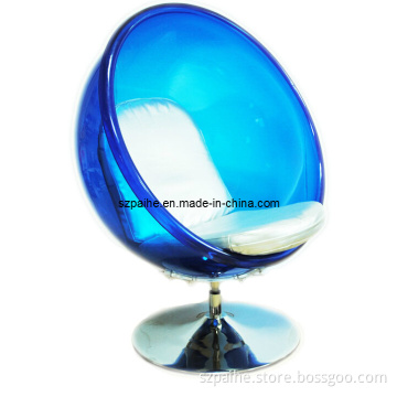 Acrylic Rotating Rubber Soled Bubble Chair